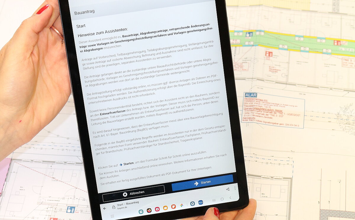 Tablet wird präsentiert
