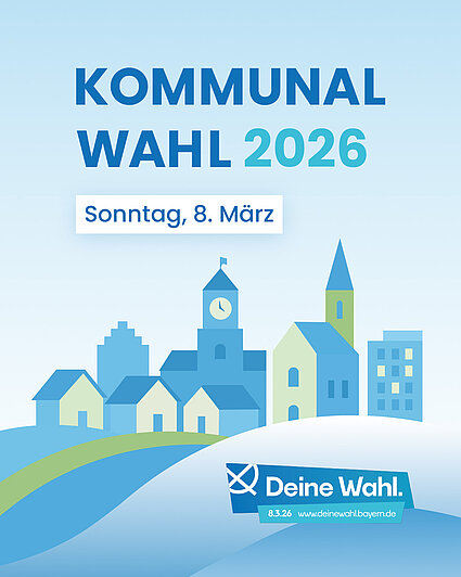 Grafik zur Kommunalwahl 2026 in Bayern