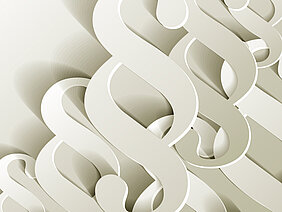 Grafik viele weiße Paragraphenzeichen