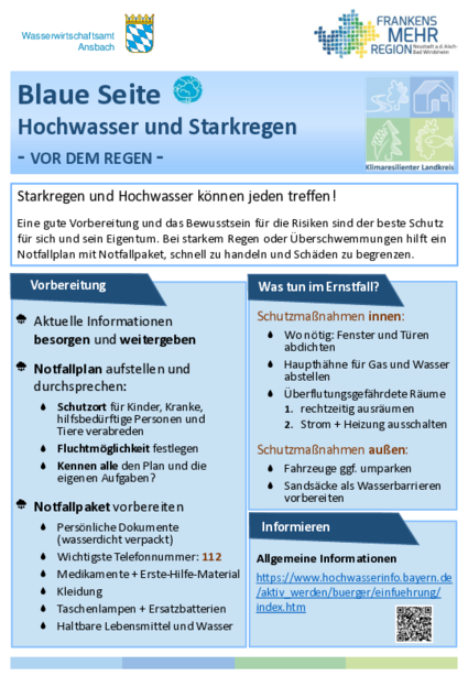 Blaue Seite: Vor dem Regen