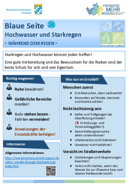 Blaue Seite: Während dem Regen